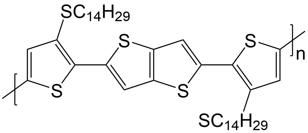 Poly[thiazolo[5,4-d]thiazole- 2,5-diyl(4,4'-ditetradecylthio [2,2'-bithiophene]-5,5'-diyl) thieno[3,2-b]thiophene-2,5- diyl(4,4'-ditetradecylthio[2,2'- bithiophene]-5,5'-diyl)]/